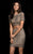 Scala - 25418 Alluring Two-Piece Beaded Cocktail Dress In Silver
