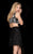 Scala - 25420 Glitzy Two Piece Cocktail Dress In Black and White