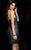 Scala - 48741 Diamond Sequined Halter Short Dress In Blue