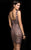 Scala - 48742 Sparkling Scoop Illusion Fitted Dress In Purple