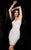 Scala - 48745 Shimmering Strapless Beaded Mini Dress in White and Neutral