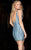 Scala - 48755 Glam Beaded Cocktail Dress In Blue