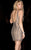 Scala - 48755 Glam Beaded Cocktail Dress In Neutral