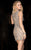 Scala - 48764 Sleeveless Beaded Cocktail Dress In Silver