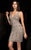Scala 48766 Sleeveless Crisscross Cocktail Dress in 1pc Platinum in Size 4 Available