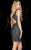 Scala - 48766 Sleeveless Crisscross Cocktail Dress In Gray