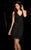 Scala - 48766 Sleeveless Crisscross Cocktail Dress In Black
