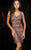 Scala - 48766 Sleeveless Crisscross Cocktail Dress In Purple