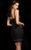 Scala - 48771 Metal Studded Short Cocktail Dress In Black and Gray