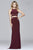 7957 Long jersey halter dress with zipper detail