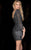 Scala - 48776 Sparkling Flutter Sleeves Cocktail Dress In Gray
