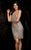 Scala - 48779 Sequined Semi-Sweetheart Sheath Dress In Gray