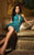 Scala - 48780 Sequined Halter Sheath Dress in Green