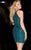 Scala - 48780 Sequined Halter Sheath Dress in Green