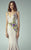 Beside Couture - BC1197 Vibrant Floral Applique Mermaid Gown in Silver and Gray
