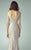 Beside Couture - BC1197 Vibrant Floral Applique Mermaid Gown in Silver and Gray