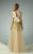 Beside Couture - BC1199 Two-Piece Structured Applique Gown in Yellow