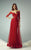 Beside Couture - BC1202 Illusion Flower Applique Lace Gown in Red