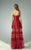 Beside Couture - BC1206 Lace Square A-line Dress in Red