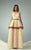 Beside Couture - BC1208 Embroidered V-neck A-line Dress in Orange and Red