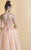 Beside Couture - BC1210 Embroidered Illusion Bateau Dress in Pink