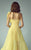 Beside Couture - BC1211 Ruffled High-Low A-line Dress in Yellow