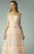 Beside Couture - BC1213 Lace Illusion Bateau A-line Dress in Pink