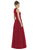 Alfred Sung - D611 Sleeveless V-neck Dupioni A-line Dress In Red