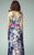 Beside Couture - BC1214 Multi-Colored Print Sheath Dress in Blue and Multi-Color