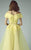 Beside Couture - BC1216 Sheer Jewel Lace  in Yellow