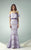 Beside Couture - BC1220 Sheer Bateau Lace Trumpet Dress in Lavender