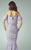 Beside Couture - BC1220 Sheer Bateau Lace Trumpet Dress in Lavender