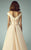 Beside Couture - BC1225 Embroidered Illusion Bateau A-line Dress in Neutral