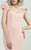 MNM Couture - Ruffled Sleeves Sweetheart Mermaid Gown G0661 in Pink