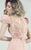 MNM Couture - Ruffled Sleeves Sweetheart Mermaid Gown G0661 in Pink