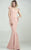 MNM Couture - Ruffled Sleeves Sweetheart Mermaid Gown G0661 in Pink
