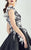 MNM Couture - Off Shoulder Floral Ballgown G0664 in Black and White