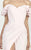 MNM Couture - Ruffled Off-Shoulder Sleeve Sheath Dress G0665 in Pink