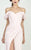MNM Couture - Ruffled Off-Shoulder Dress with Slit G0665 In Pink