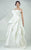 MNM Couture - Strapless Ruffled Empire Long Gown G0691 in White
