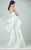 MNM Couture - Strapless Ruffled Empire Long Gown G0691 in White