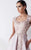 MNM Couture - Floral Motifs Lace Evening Gown G0768 in Pink