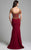 Lara Dresses - 33199 Wide Shoulder Straps Mermaid Gown In Red