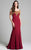 Lara Dresses - 33199 Wide Shoulder Straps Mermaid Gown In Red