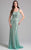 Lara Dresses - 33201 Sparkling Beaded Sheath Long Gown In Green