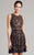 Lara Dresses - 33258 Embellished Jewel A-line Dress In Blue and Gold