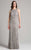 Lara Dresses - 33260 Sequined Jewel Column Dress In Silver