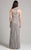 Lara Dresses - 33260 Sequined Jewel Column Dress In Silver