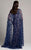 Lara Dresses - 33268 Embellished Scoop Dress With Cape In Blue