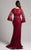 Lara Dresses - 33275 Beaded V-neck Sheath Dress In Red